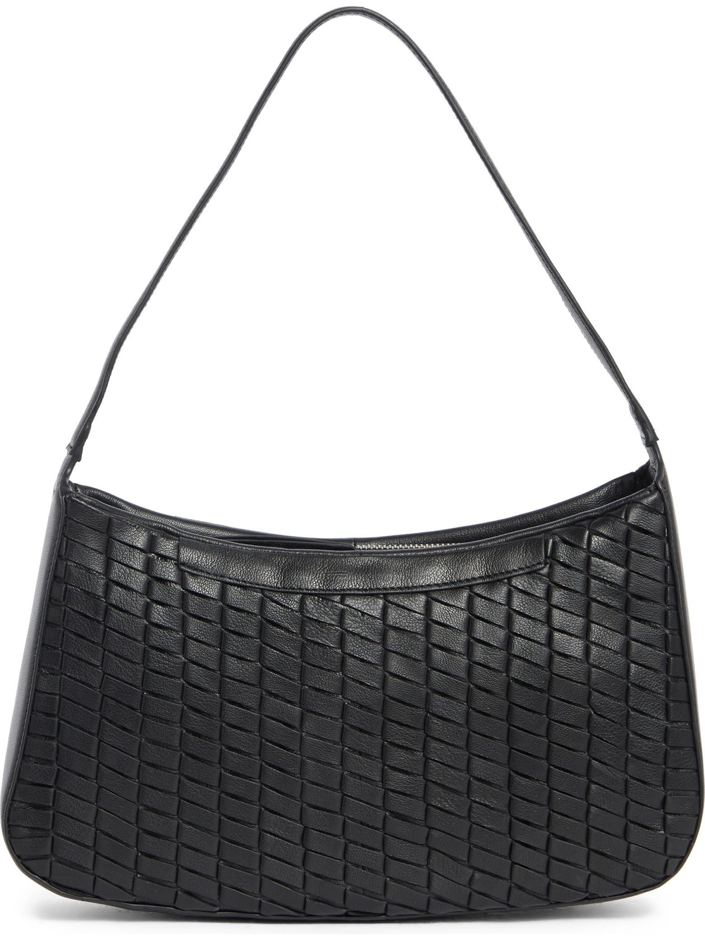 NEW! Lucky Brand Black Woven Shoulder Bag Ziah $198